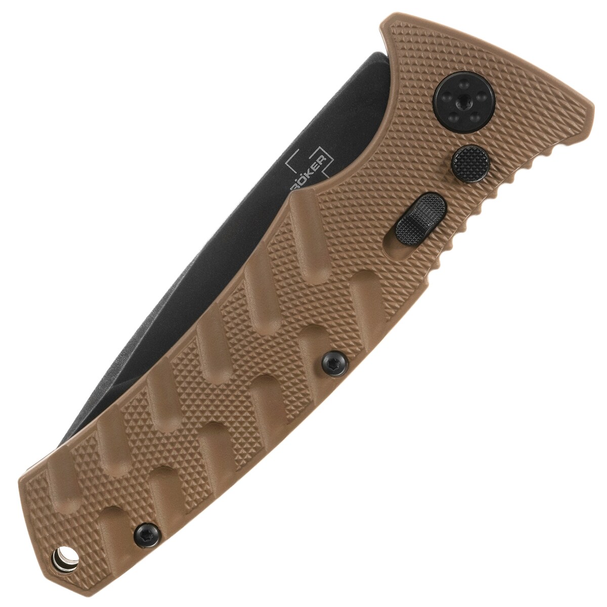 Nóż sprężynowy Boker Plus Strike Tanto - Coyote