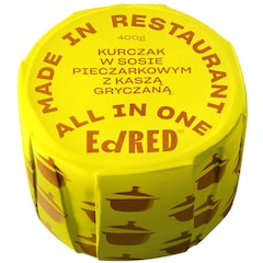 Żywność konserwowana Ed Red - kurczak w sosie pieczarkowym z kaszą gryczaną 400 g