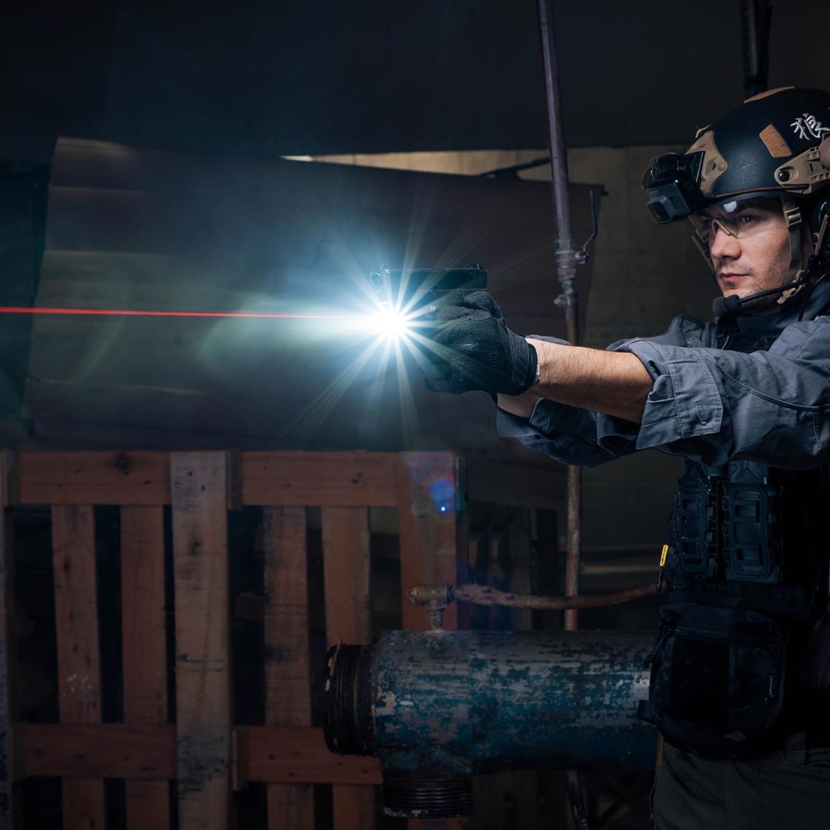 Ліхтарик для зброї з лазерним прицілом Olight BALDR Mini RL - 600 люменів, Red Laser