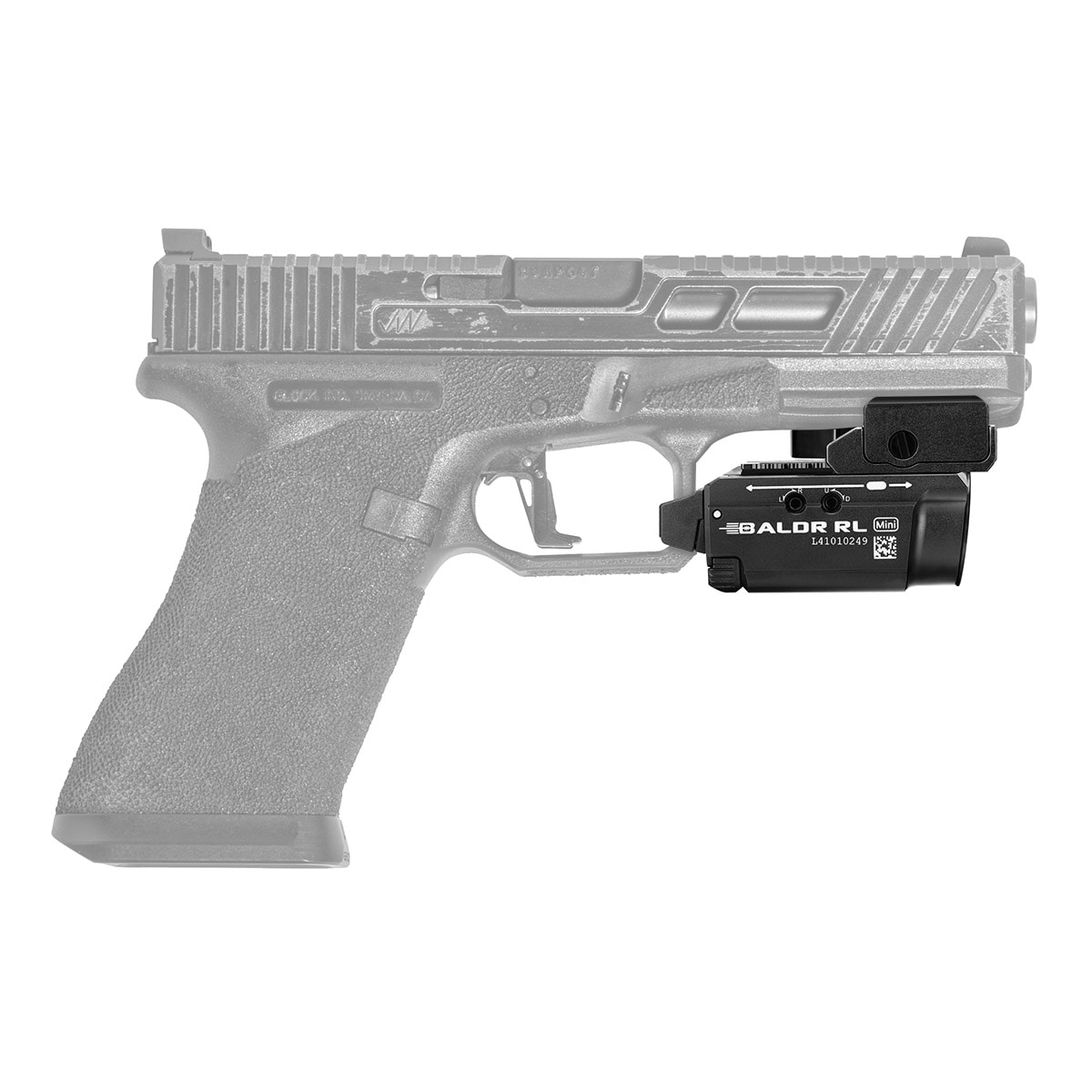 Ліхтарик для зброї з лазерним прицілом Olight BALDR Mini RL - 600 люменів, Red Laser