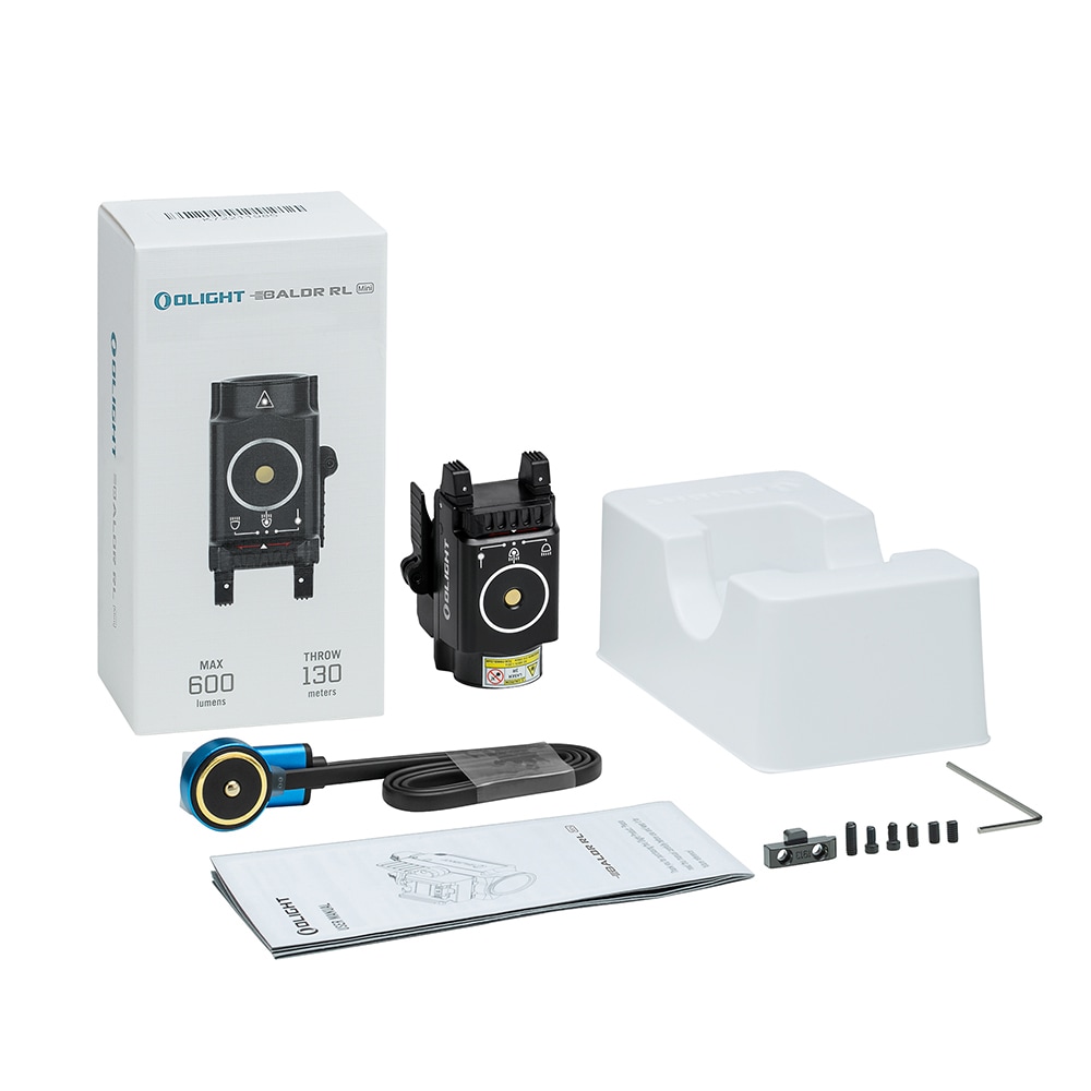 Ліхтарик для зброї з лазерним прицілом Olight BALDR Mini RL - 600 люменів, Red Laser