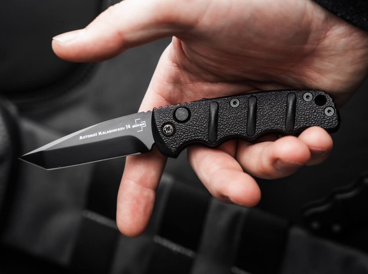 Пружинний ніж Boker Plus Kalashnikov AKS-74 Mini Tanto - Black