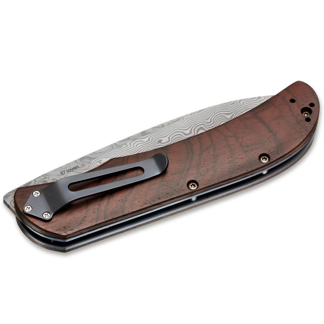 Nóż składany Boker Plus Exskelibur 1 Cocobolo Damascus