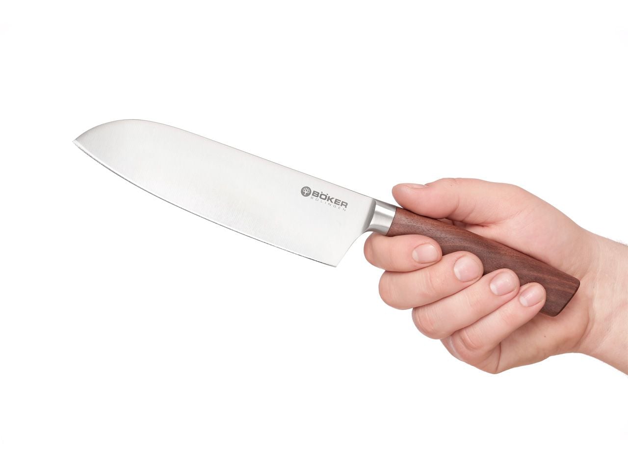 Nóż kuchenny Santoku Boker Solingen Core Walnut Kulle