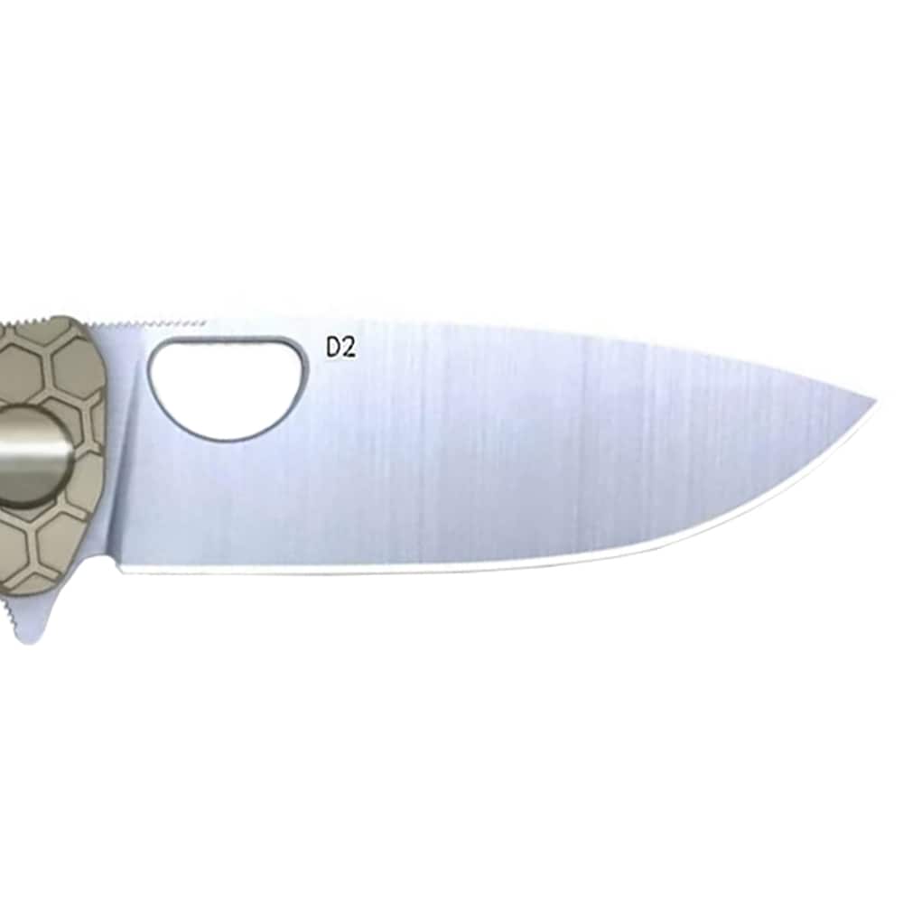 Honey Badger Flipper D2 Medium Folding Knife - Tan