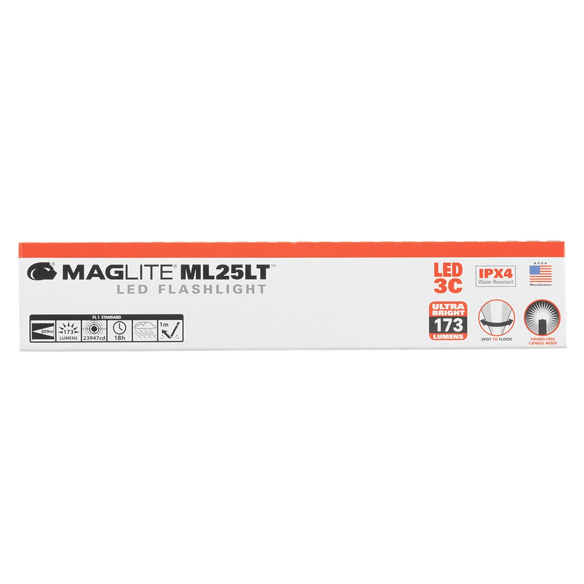 Ліхтарик Maglite ML25LT 3-Cell LED Black - 173 люмена