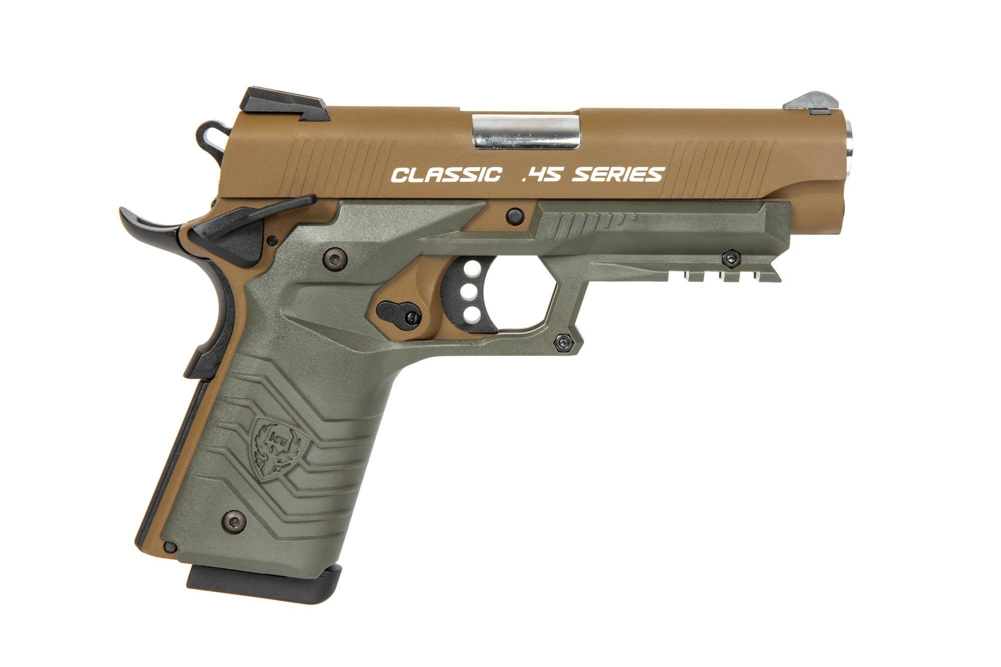 Pistolet GBB HFC HG-172 - tan/oliwkowy