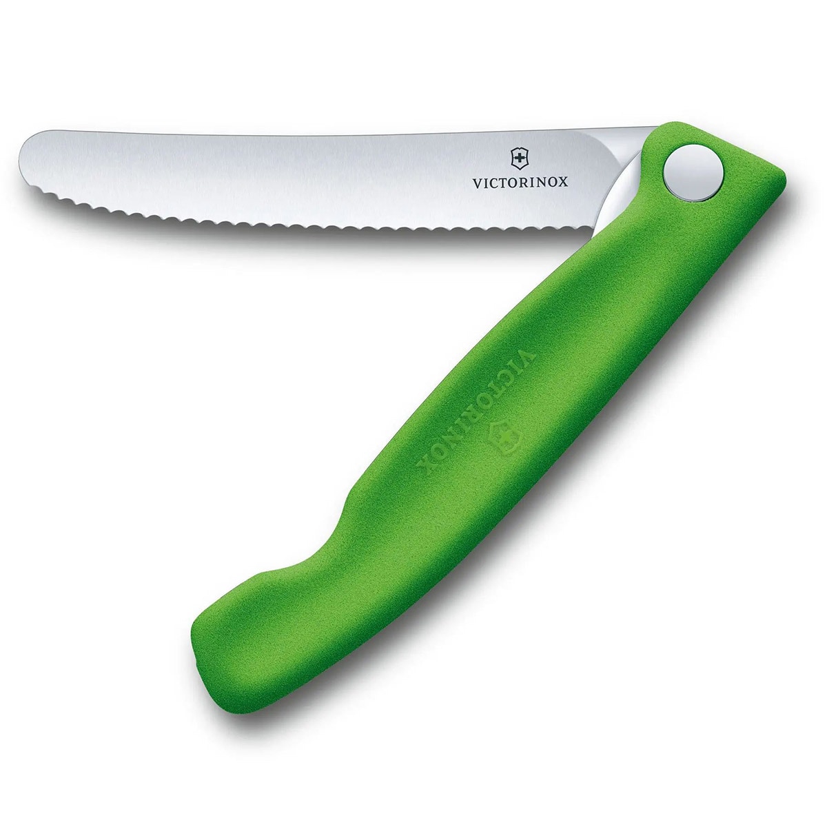 Nóż składany kuchenny Victorinox Green - ząbkowane ostrze z zaokrąglonym czubkiem 
