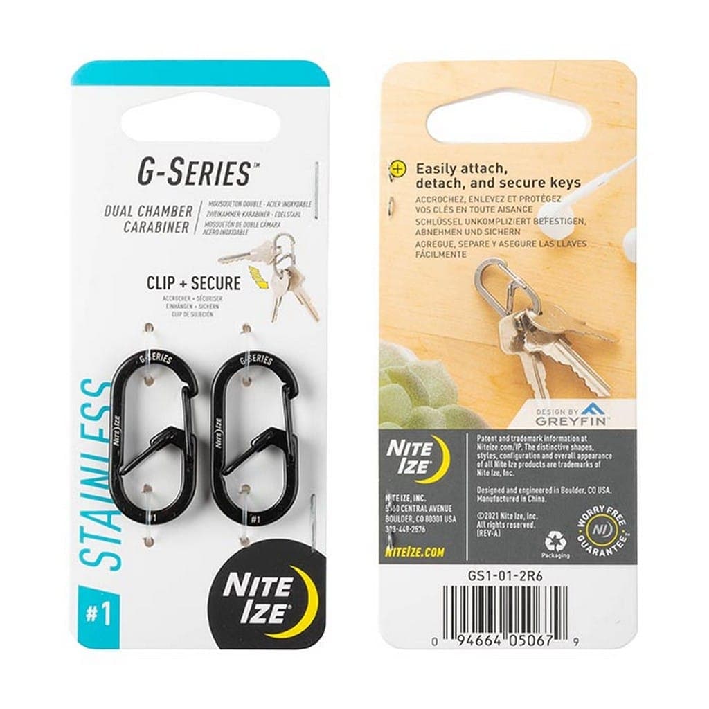 Karabińczyk Nite Ize G-Series 1 Black 2 szt.