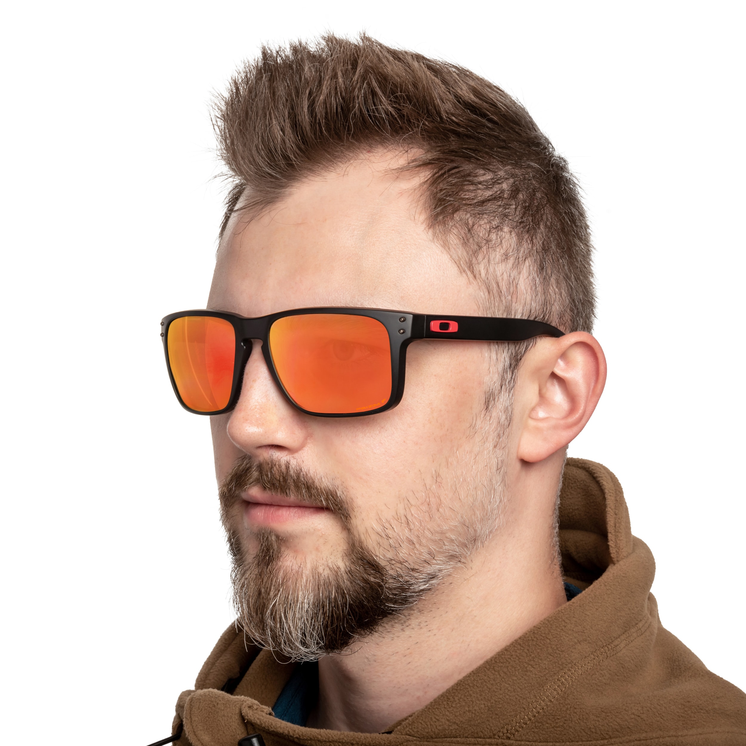 Okulary przeciwsłoneczne Oakley Holbrook XL - Matte Black Frame/Prizm Ruby Lenses