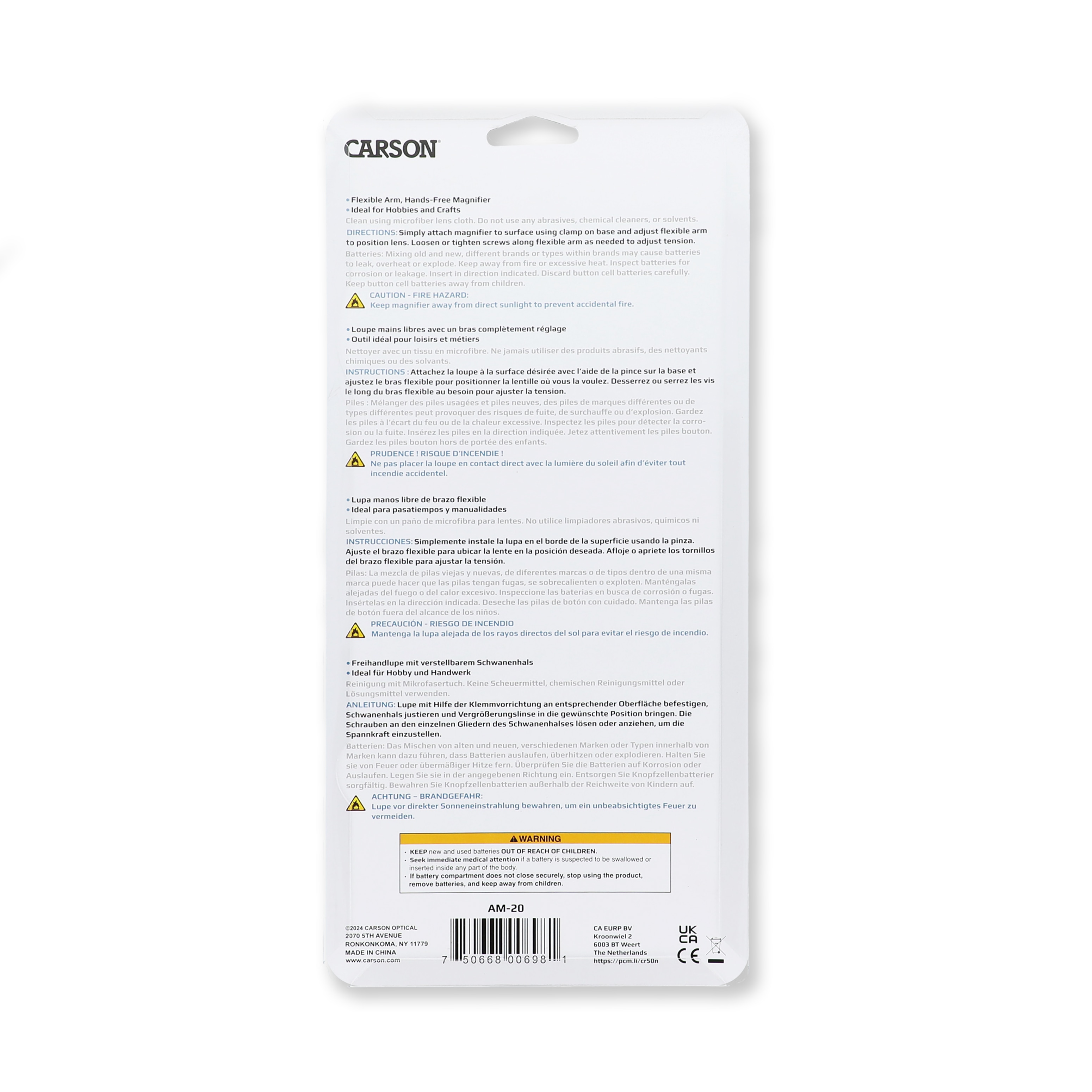 Lupa Carson Attach-A-Mag Clip 2x