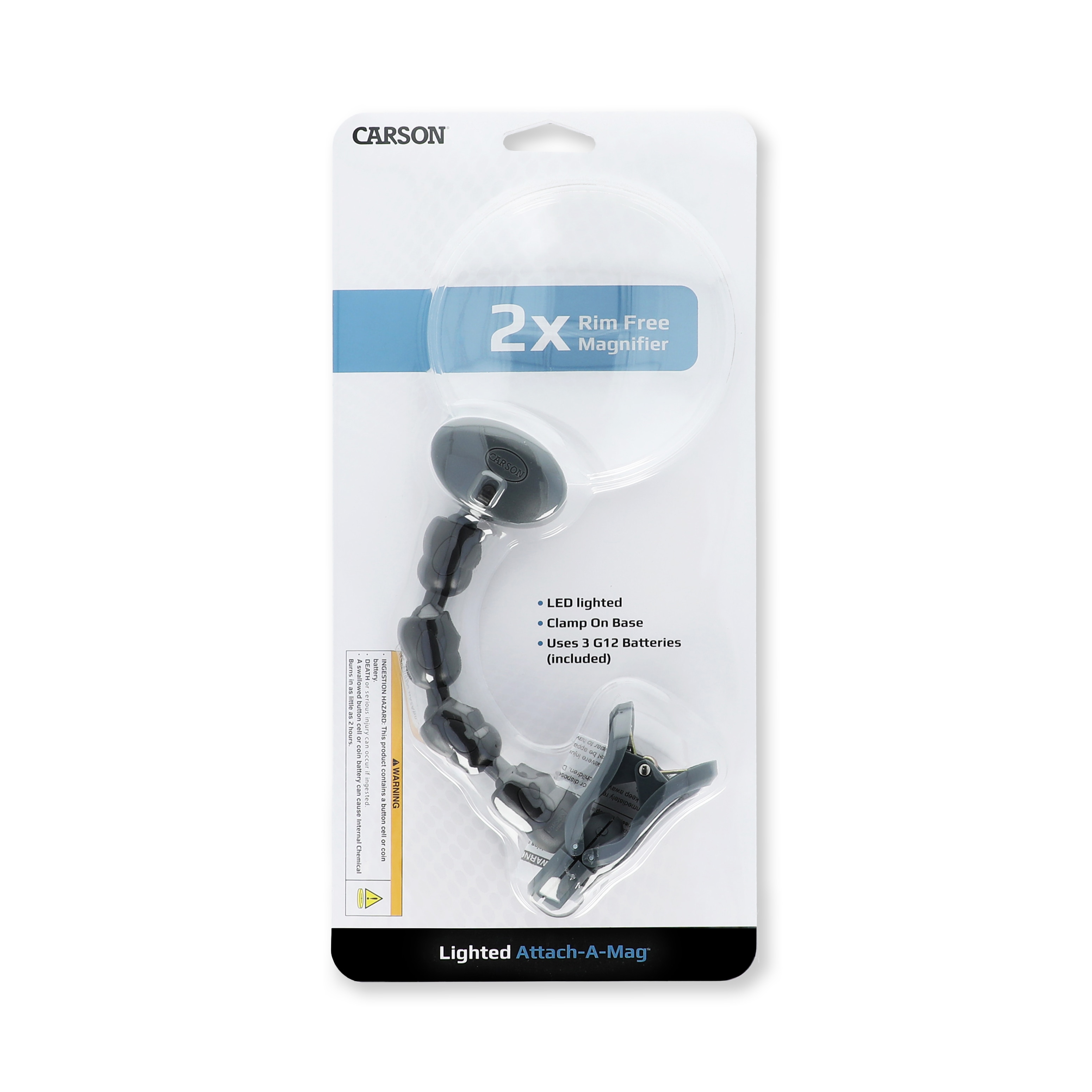 Lupa Carson Attach-A-Mag Clip 2x