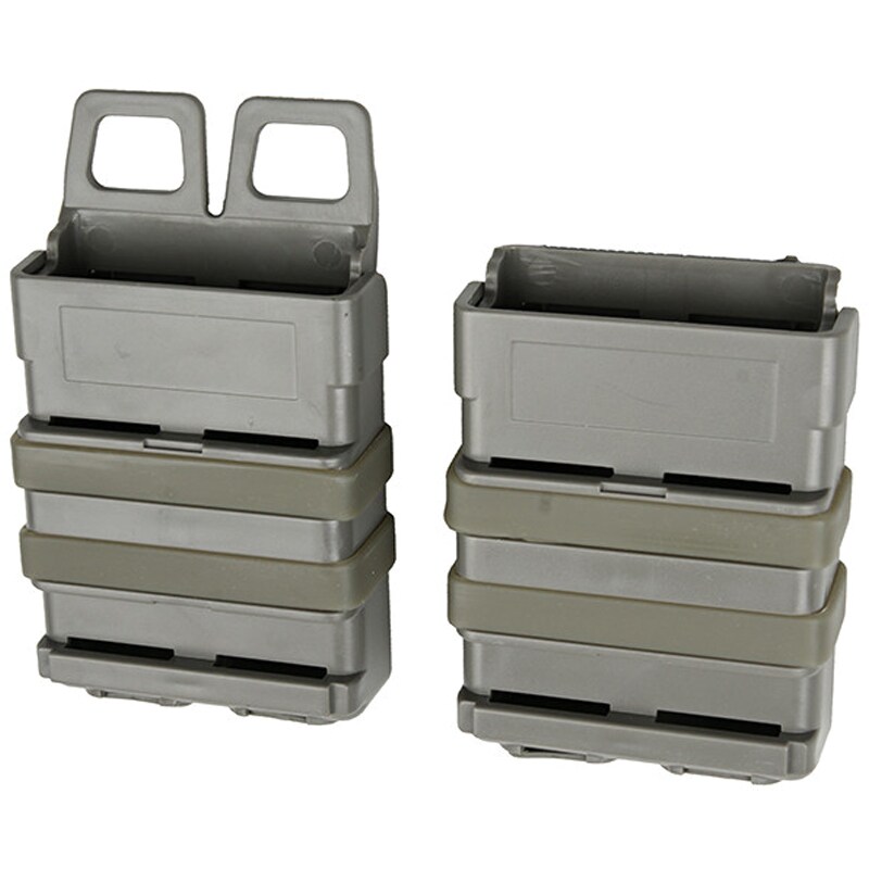 Zestaw dwóch ładownic FMA FAST na magazynki 5,56 - foliage green