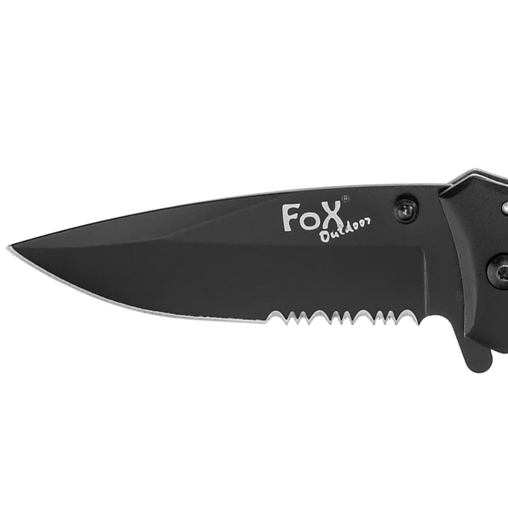 Nóż składany ratowniczy MFH Fox Outdoor Black