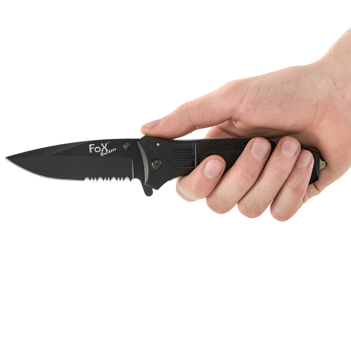 Nóż składany ratowniczy MFH Fox Outdoor Black