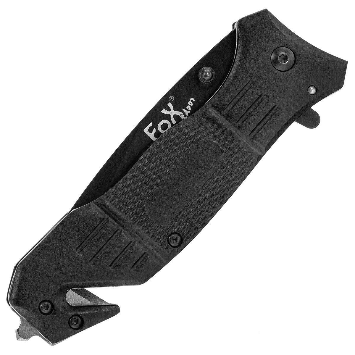 Nóż składany ratowniczy MFH Fox Outdoor Black