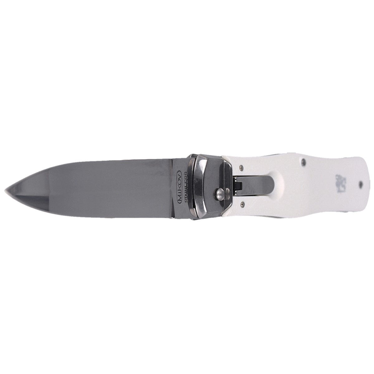 Nóż sprężynowy Mikov Predator ABS 241-NH-1/N White  - z klipsem