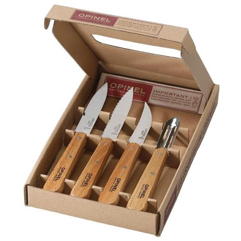 Zestaw noży kuchennych Opinel Essentials Natural Box Set 