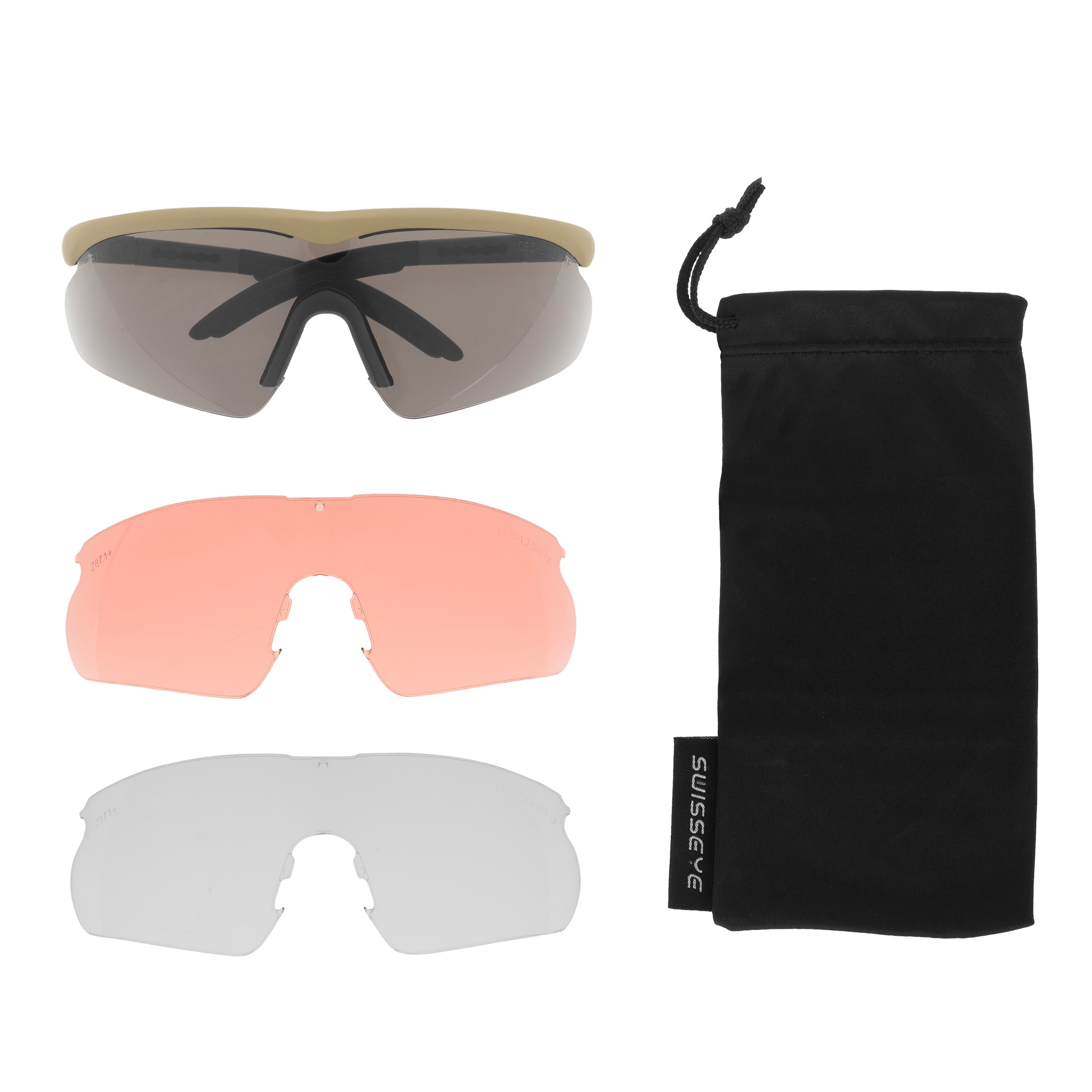 Okulary taktyczne Swiss Eye Raptor Medium - Coyote