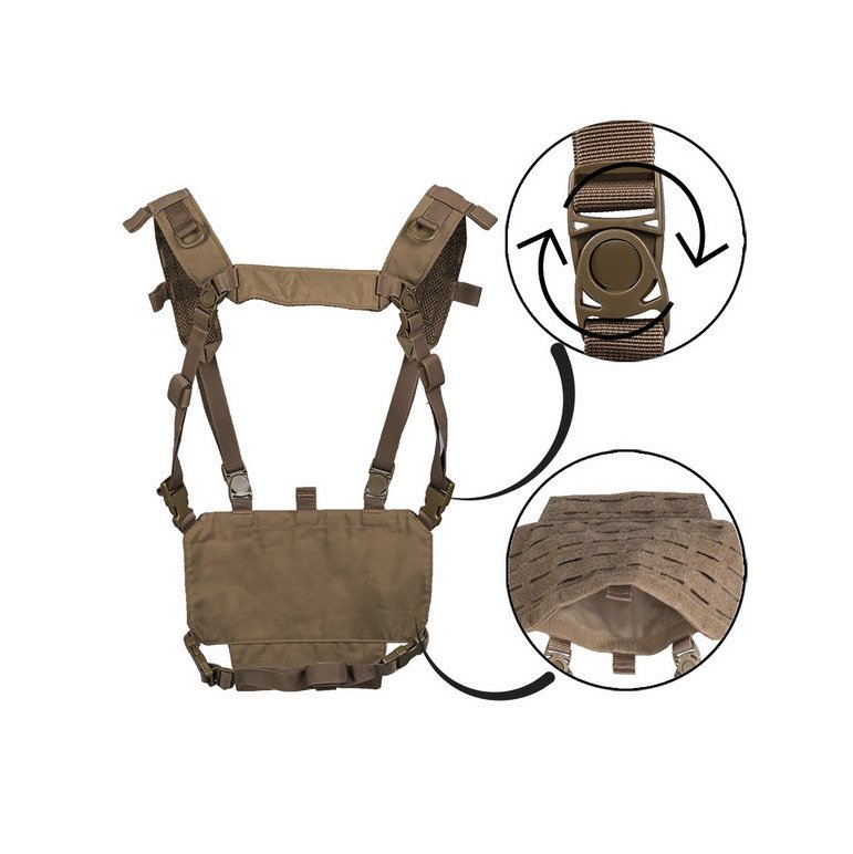 Kamizelka taktyczna Mil-Tec Chest Rig - dark coyote