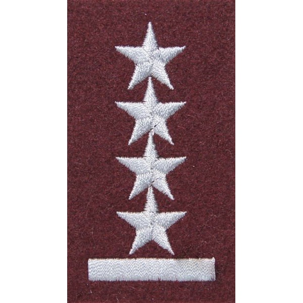 Військове звання на берет Війська Польського (бордовий / вишивка) – капітан