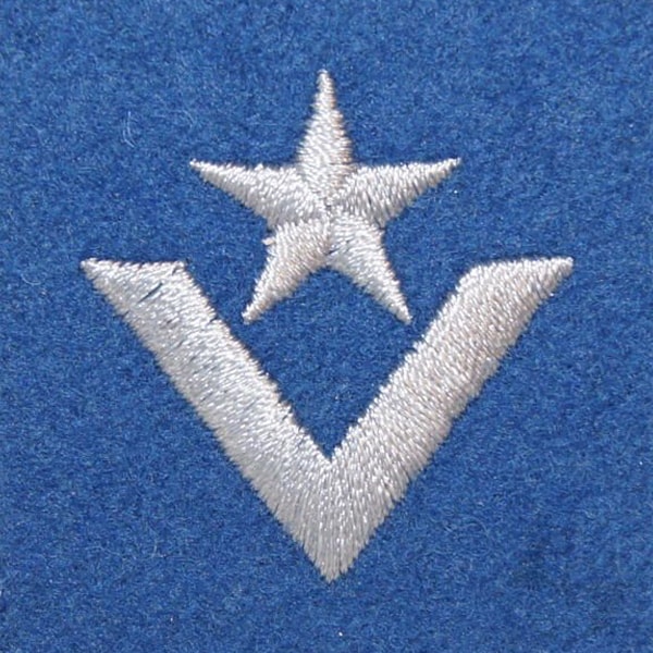 Військове звання на берет Війська Польського (синій / вишивка) – молодший хорунжий
