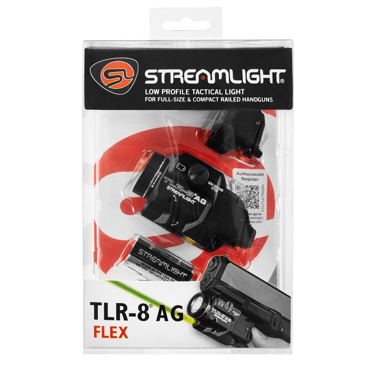 Latarka na broń Streamlight TLR-8AG Flex - 500 lumenów, Green Laser
