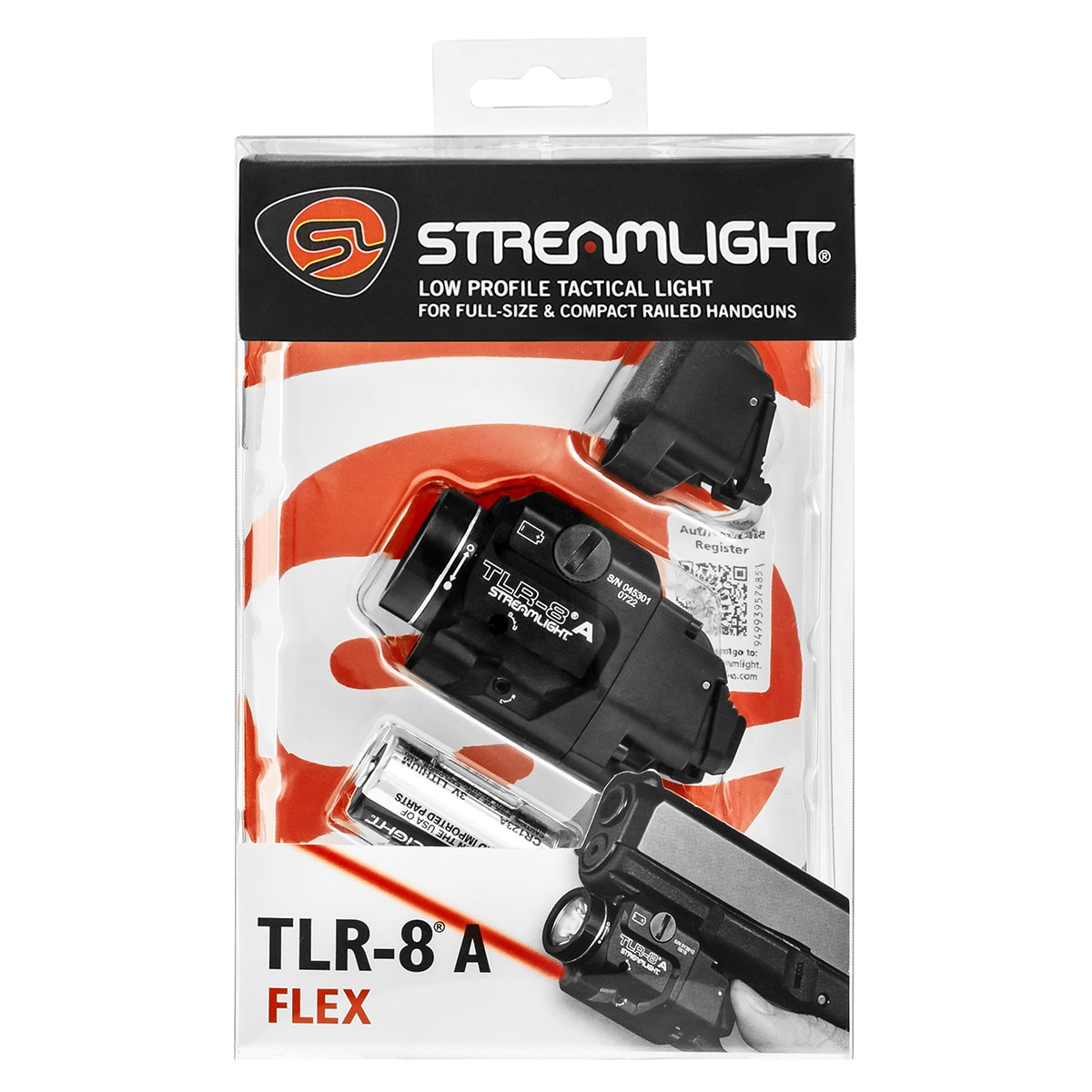 Latarka na broń Streamlight TLR-8A - 500 lumenów, Red Laser
