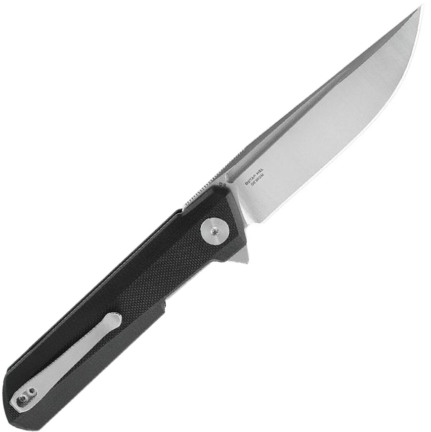 Bestechman Dundee Stonewash Folding Knife - Black