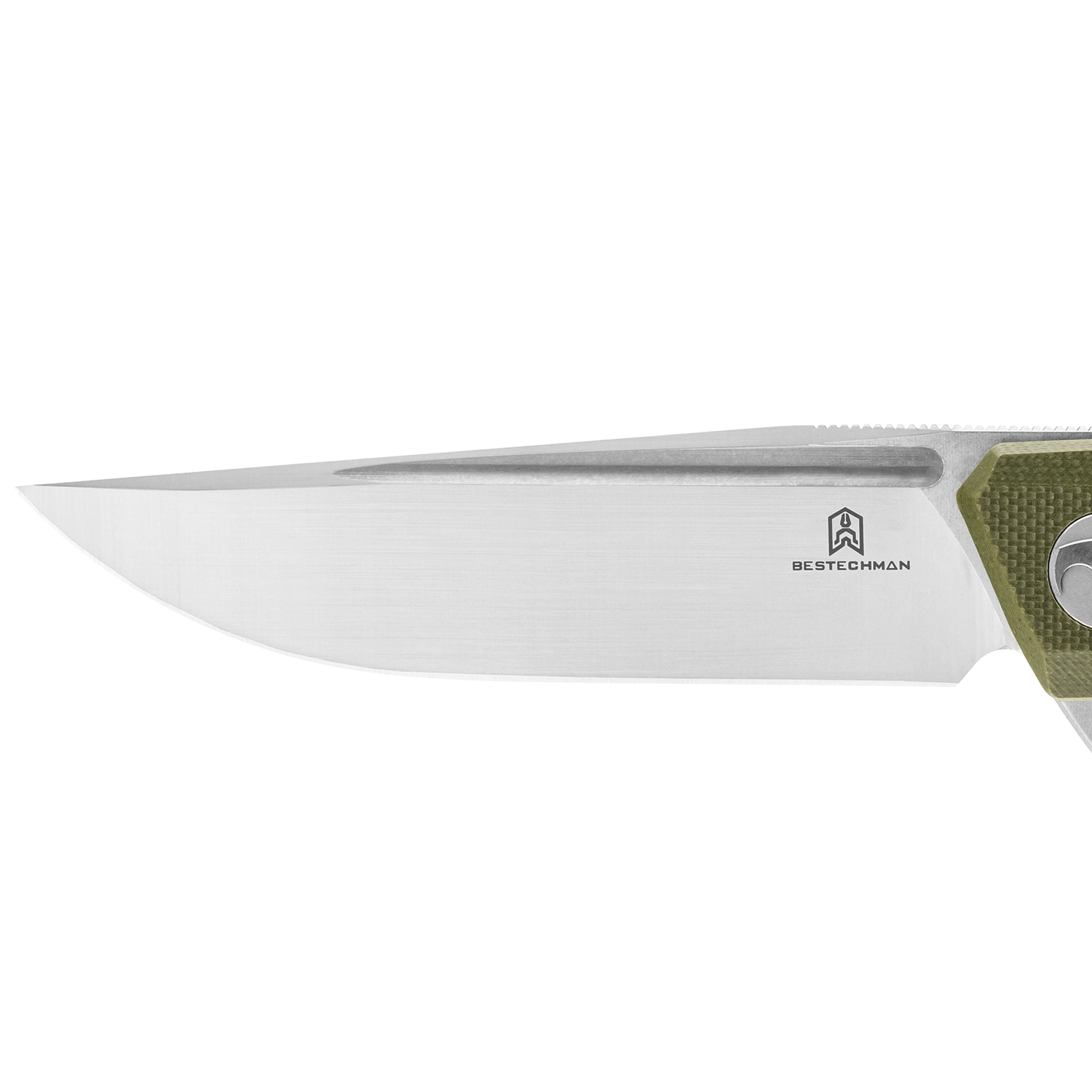 Bestechman Dundee Stonewash  Folding Knife - Olive