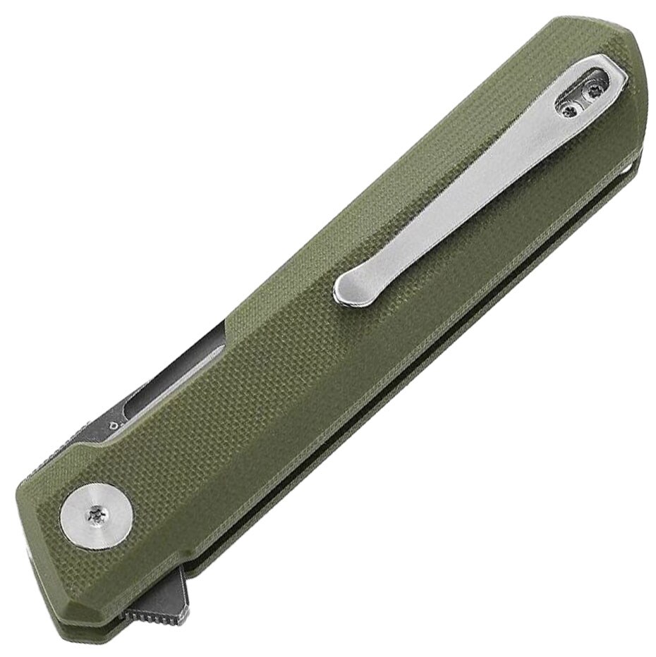 Bestechman Dundee Gray Titanized Folding Knife - Olive