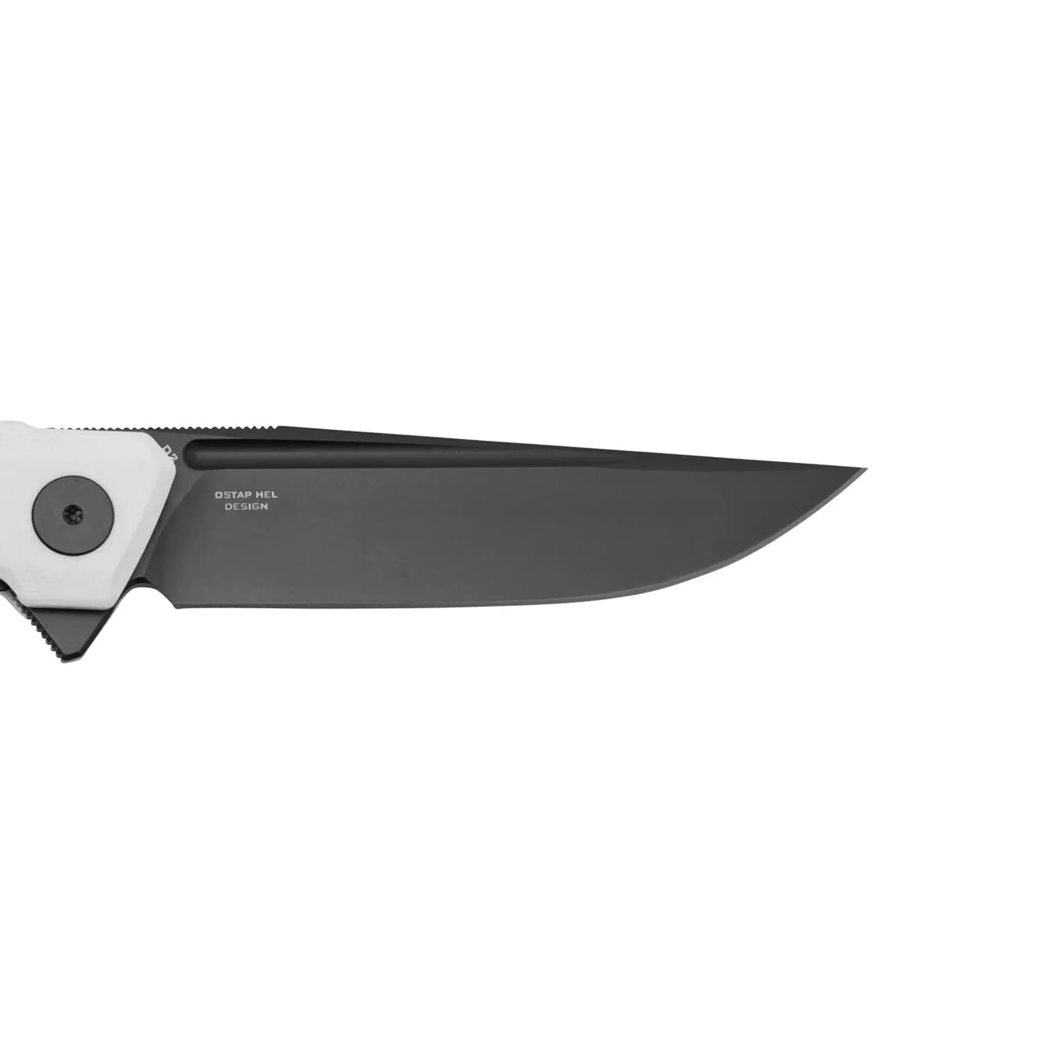 Nóż składany Bestechman Dundee Black Blade - White