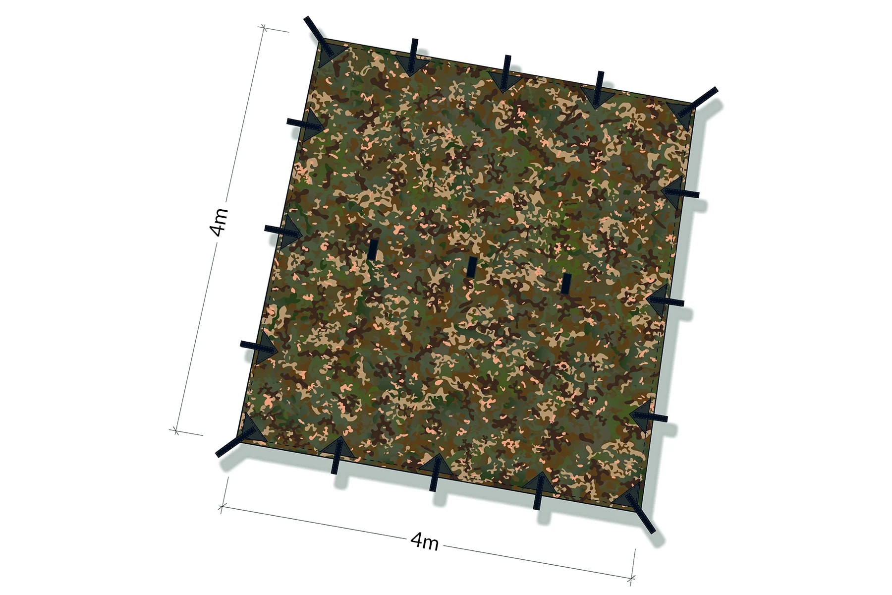 Płachta biwakowa DD Hammocks Tarp 4x4 - Multicam
