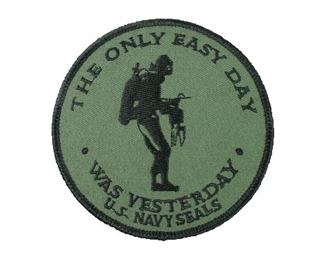 Naszywka Fostex The only easy day US Navy Seals - Zielony OD