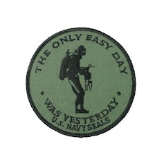 Naszywka Fostex The only easy day US Navy Seals - Zielony OD