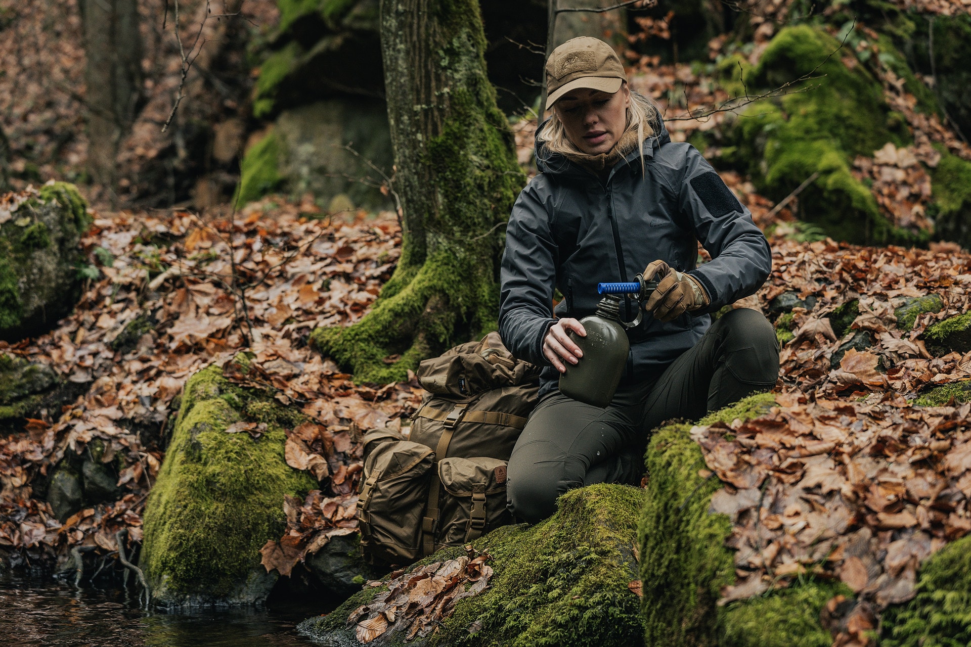 Czapka z daszkiem plus velcro Helikon-Tex PolyCotton Rip-Stop - Coyote