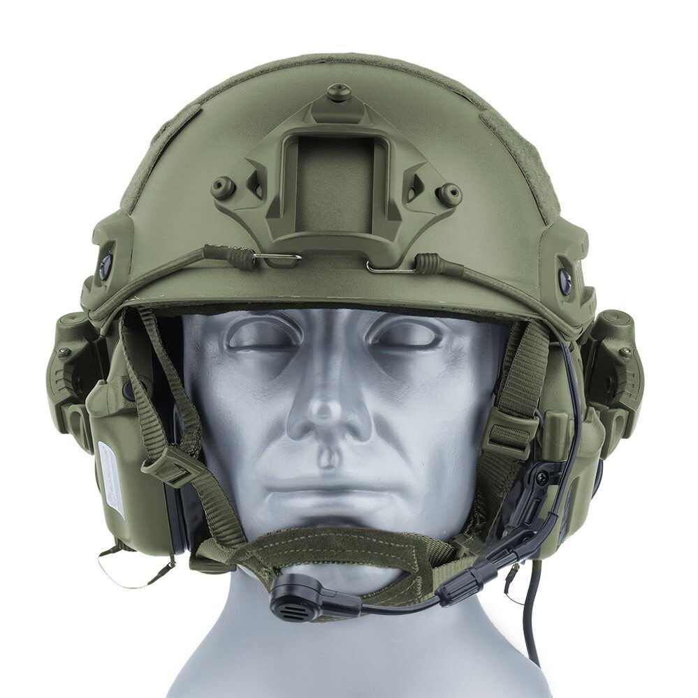 Ochronniki słuchu aktywne Earmor M32X Mark 3 do hełmów - Foliage Green