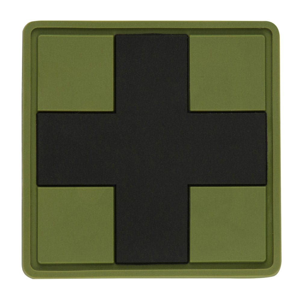 Naszywka medyczna M-Tac Medic Cross Square PVC - Black/Olive