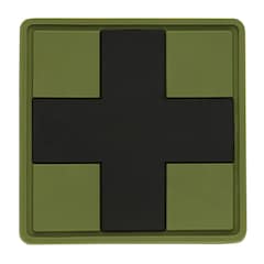 Naszywka medyczna M-Tac Medic Cross Square PVC - Black/Olive