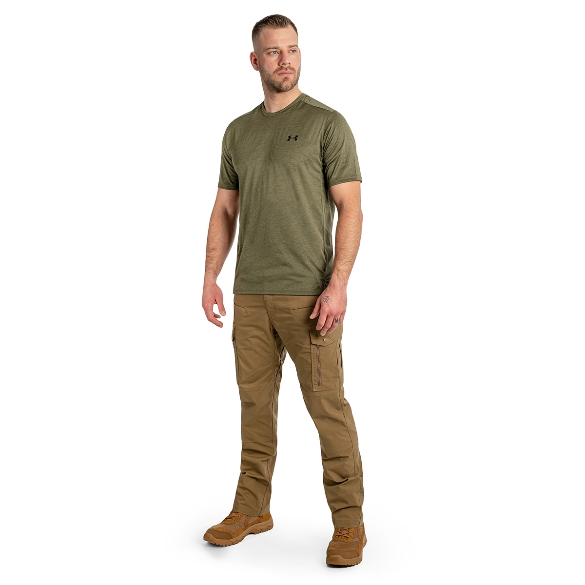 Koszulka termoaktywna Under Armour UA Tech Vent Short Sleeve - Marine OD Green/Black