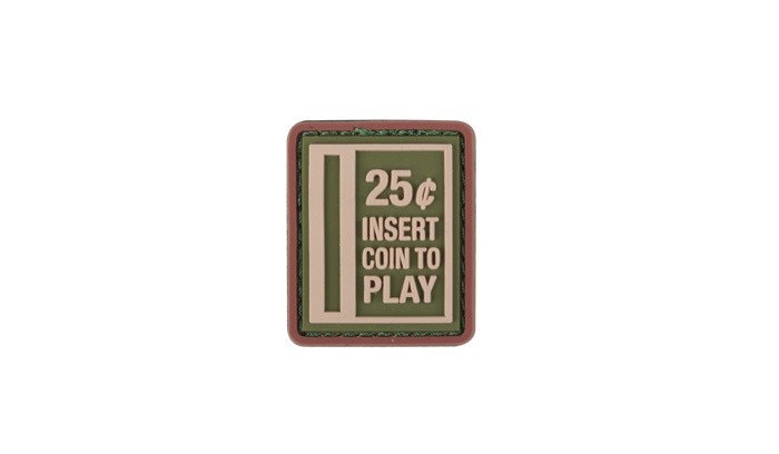 Naszywka 101 Inc. 3D Insert Coin to Play – green