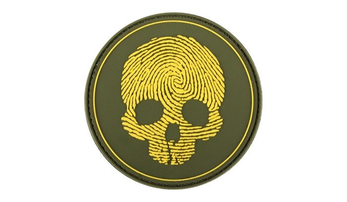 Нашивка 101 Inc. 3D Fingerprint Skull – Yellow