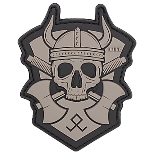 Нашивка 101 Inc. 3D PVC Viking With Hatchet – Gray