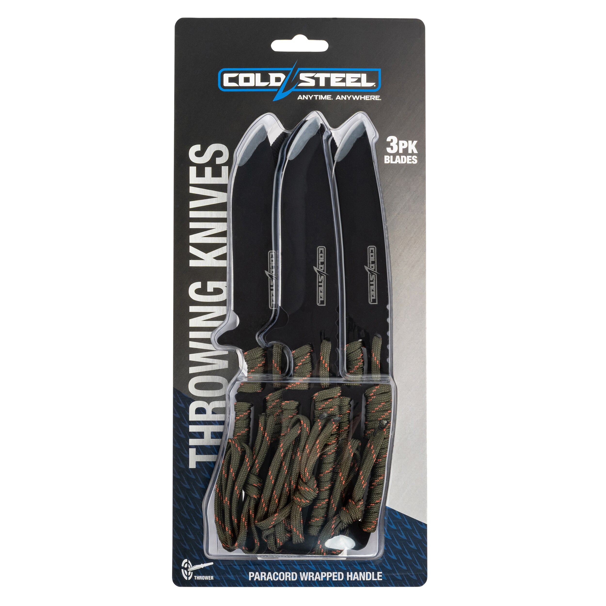 Метальний ніж Cold Steel з паракордом 420SS - 3 шт.