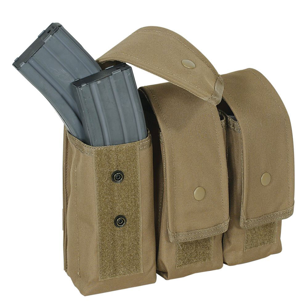 Potrójna ładownica Voodoo Tactical Triple Mag Pouch na magazynki M4 / AK47 - Coyote