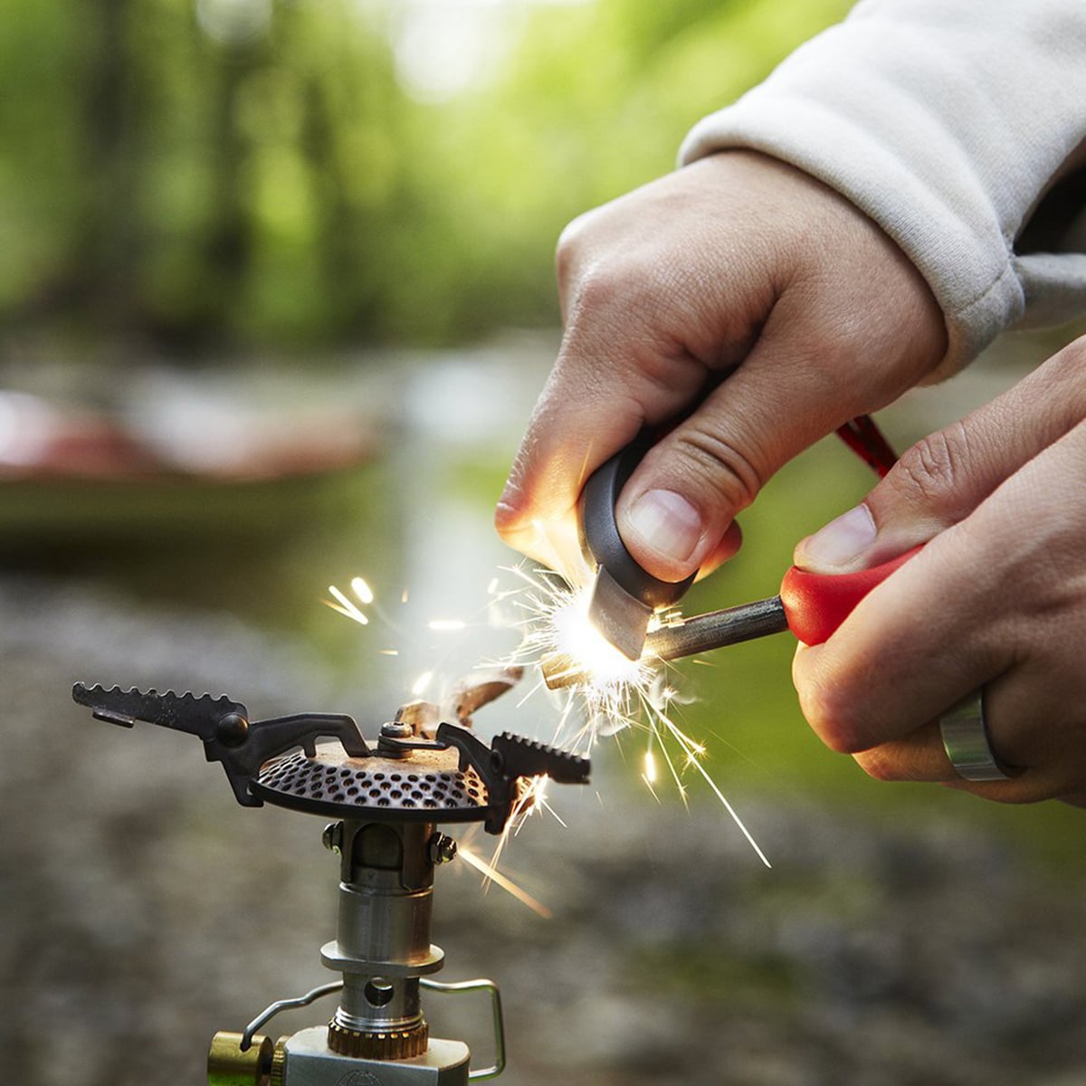 Zestaw do rozpalania ognia Light My Fire FireLighting Kit Bio - Hazyblue/Rustyorange