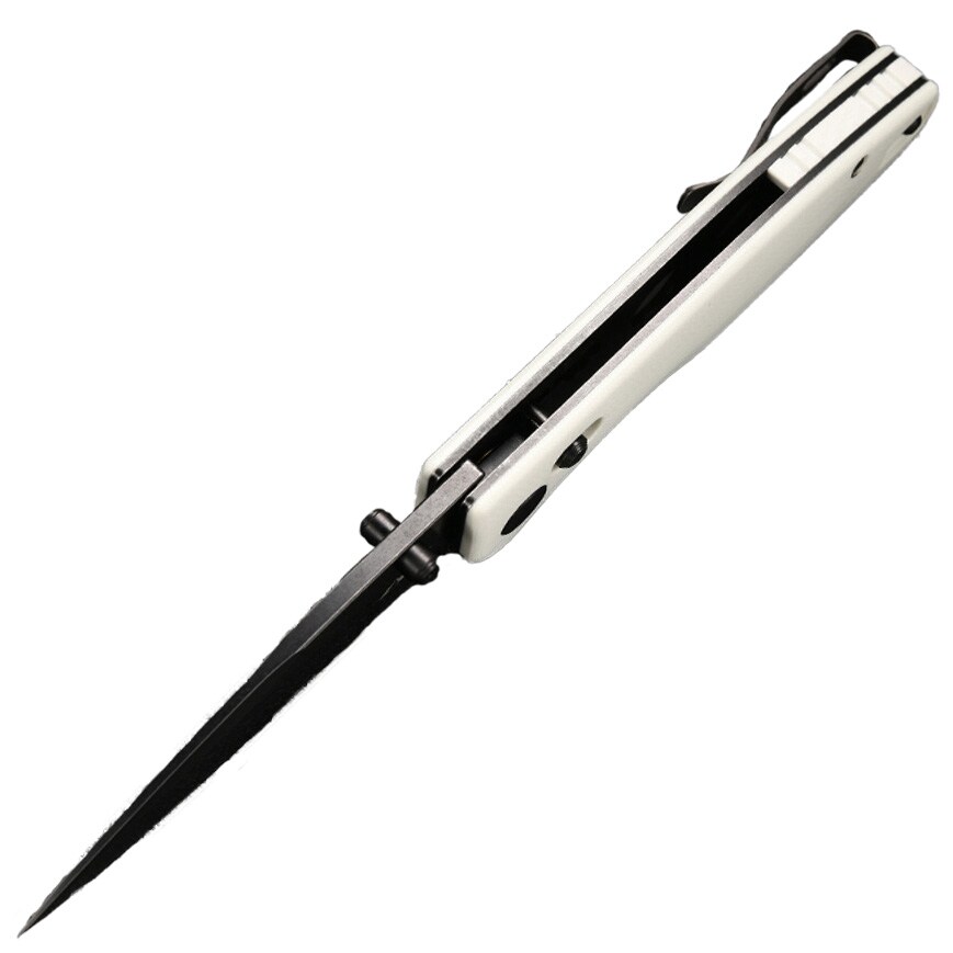 Nóż składany CMB Predator 14C28N - White/Black Blade