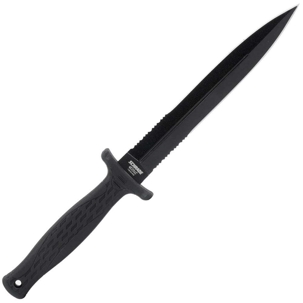 Nóż wojskowy Schrade Needle Magnum Serrated Fixed Blade - Black