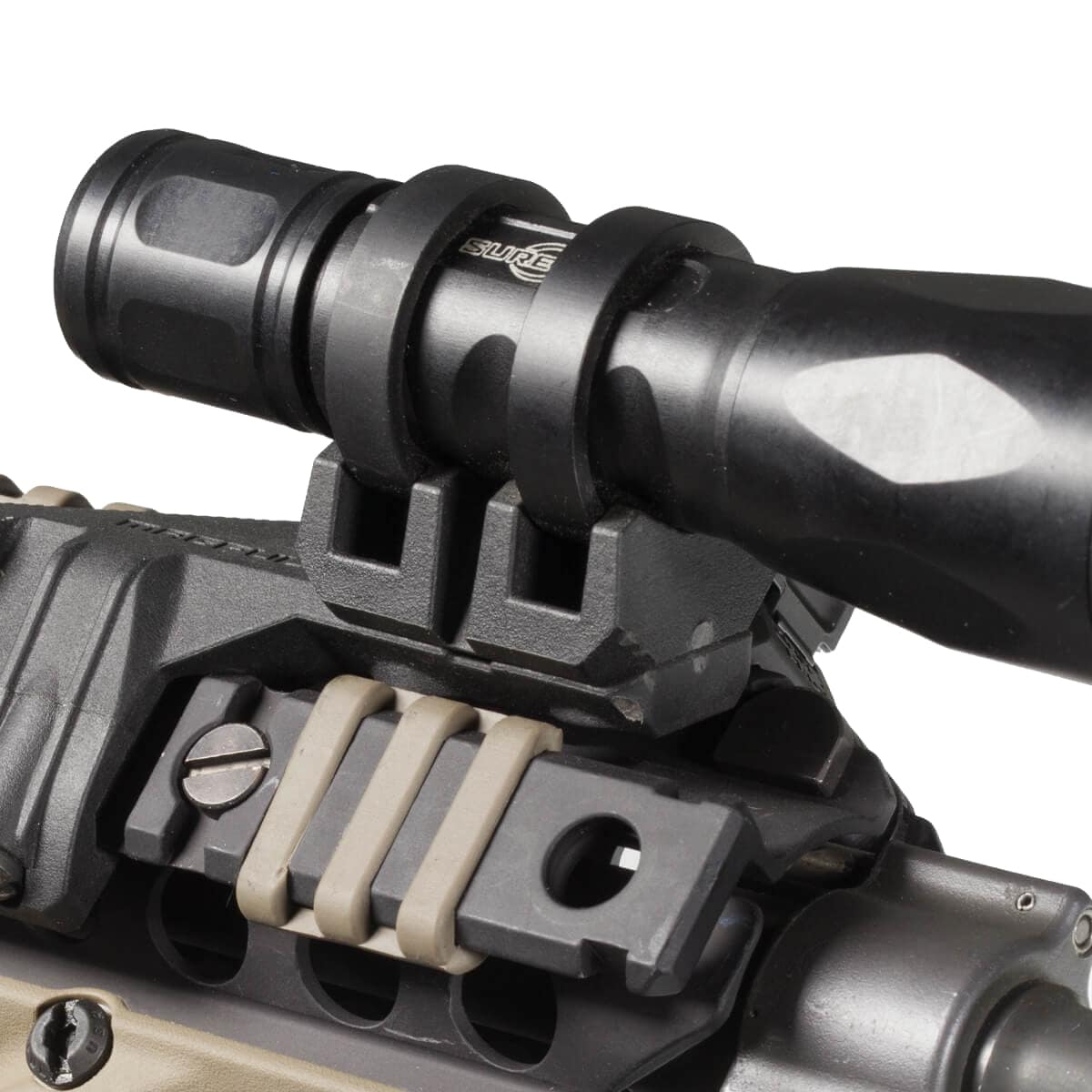 Montaż oświetlenia taktycznego Magpul Light Mount V-Block and Rings - Black