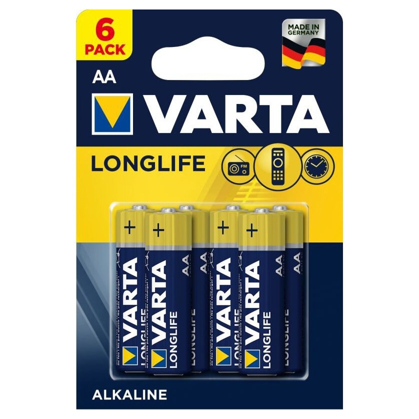 Батарейка Varta Longlife LR6 AA - 6 шт.